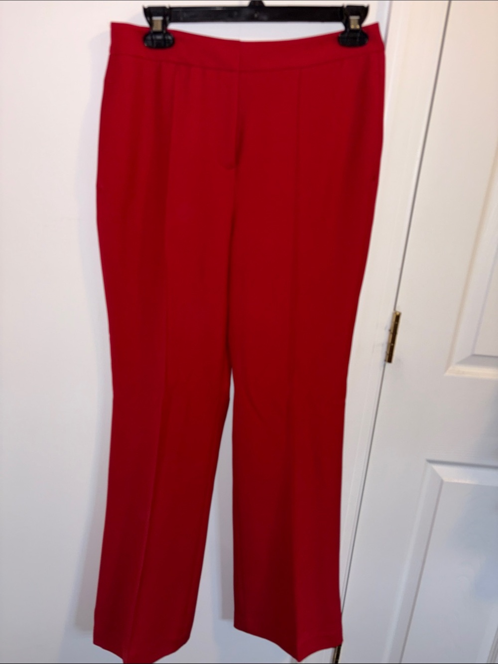 Elie Tahari Red Straight-Leg Trousers